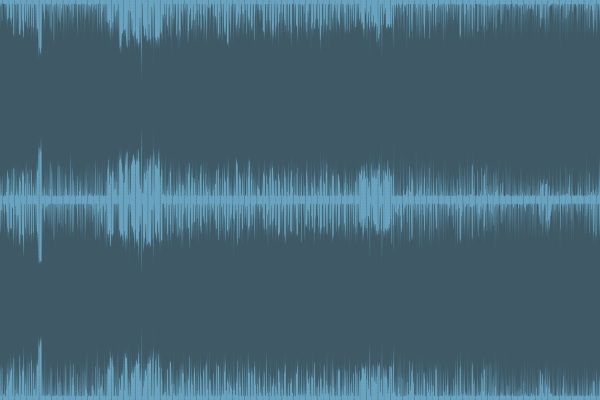 audio waveform representing a mastered song
